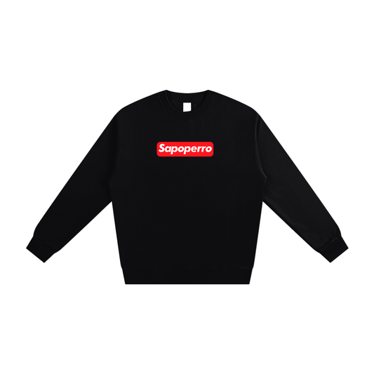 Buso Sapoperro negro con logo box rojo de DJ JORDAN STORE, vista frontal